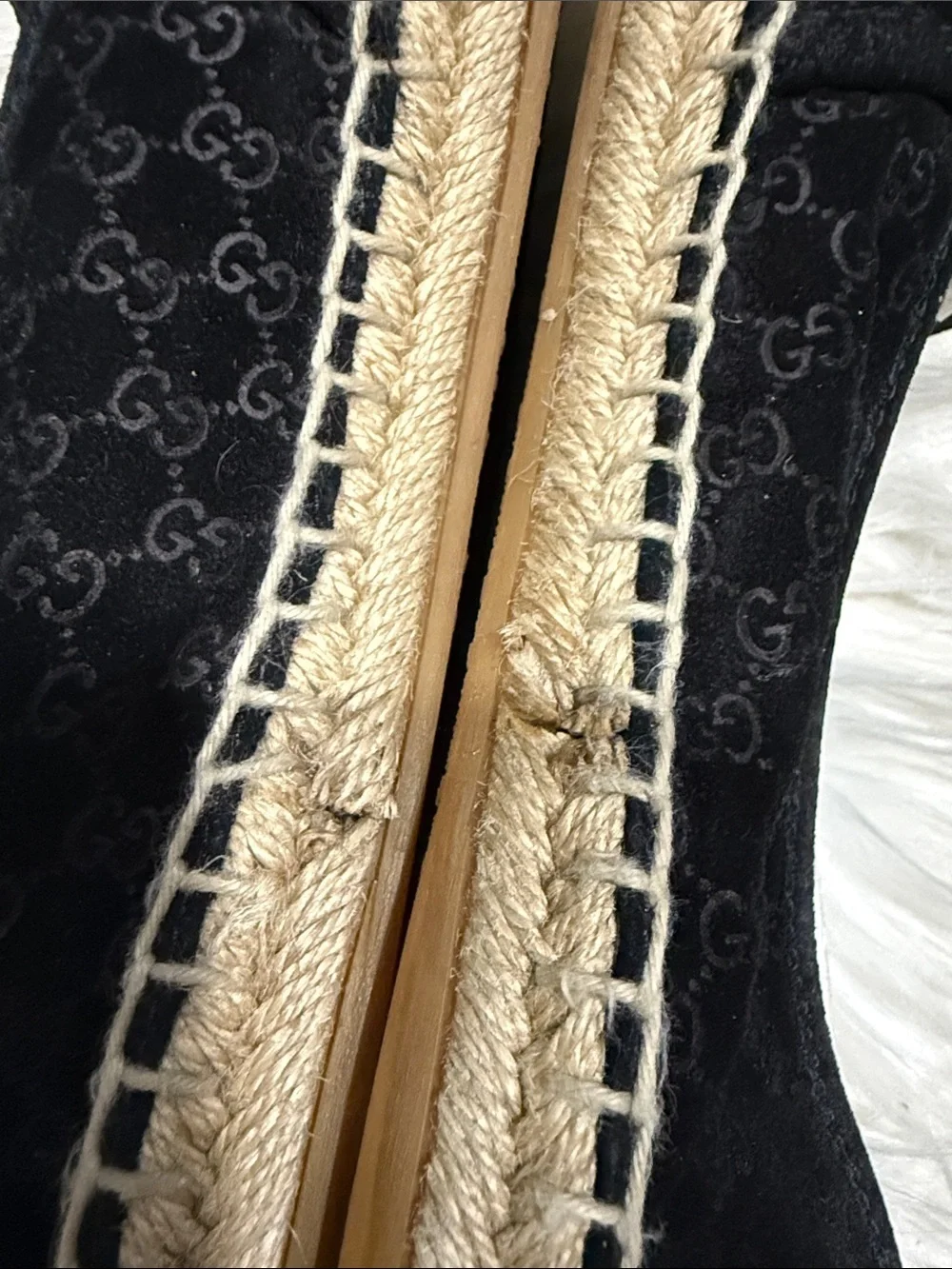 GUCCI Micro Guccissima Suede Espadrilles
